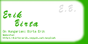 erik birta business card